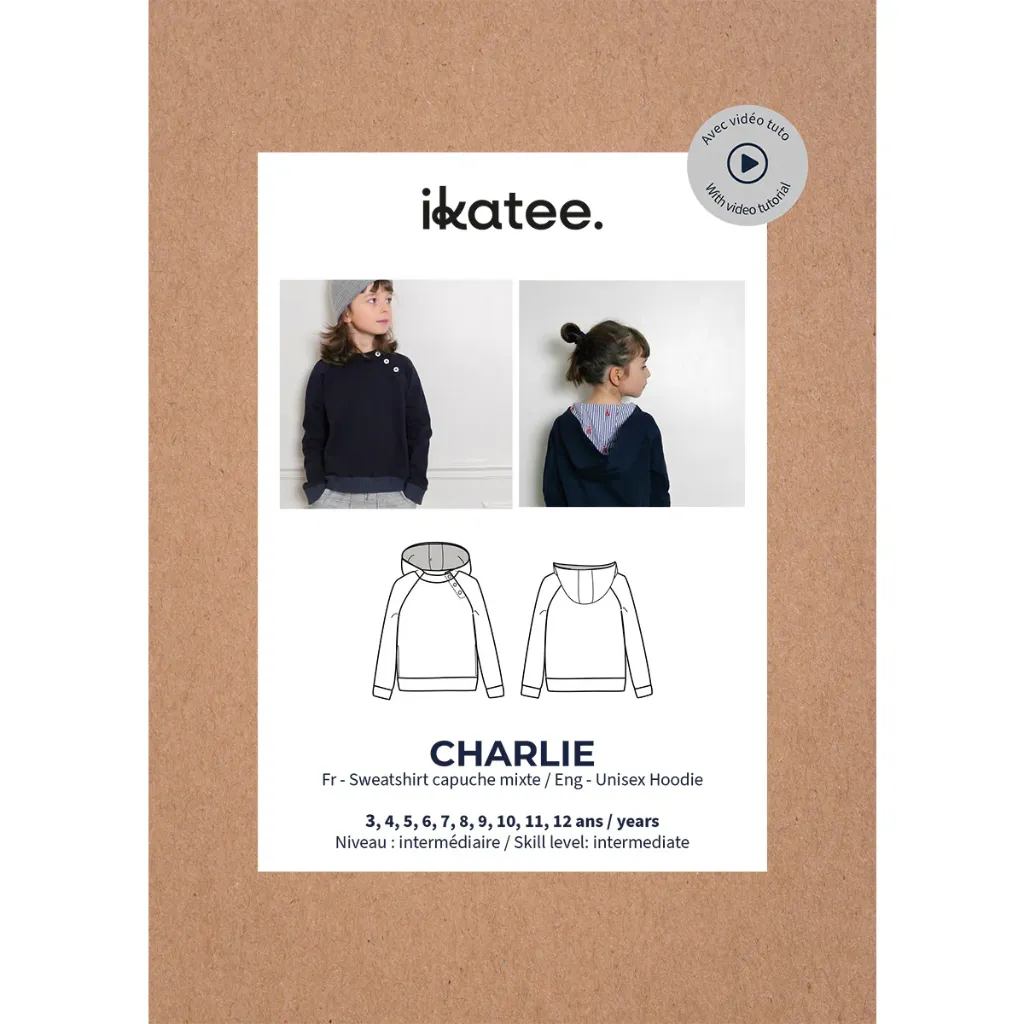 [Charlie] Ikatee - Patron Couture Enfant Sweat Mixte "Charlie" du 3 au 12 ans