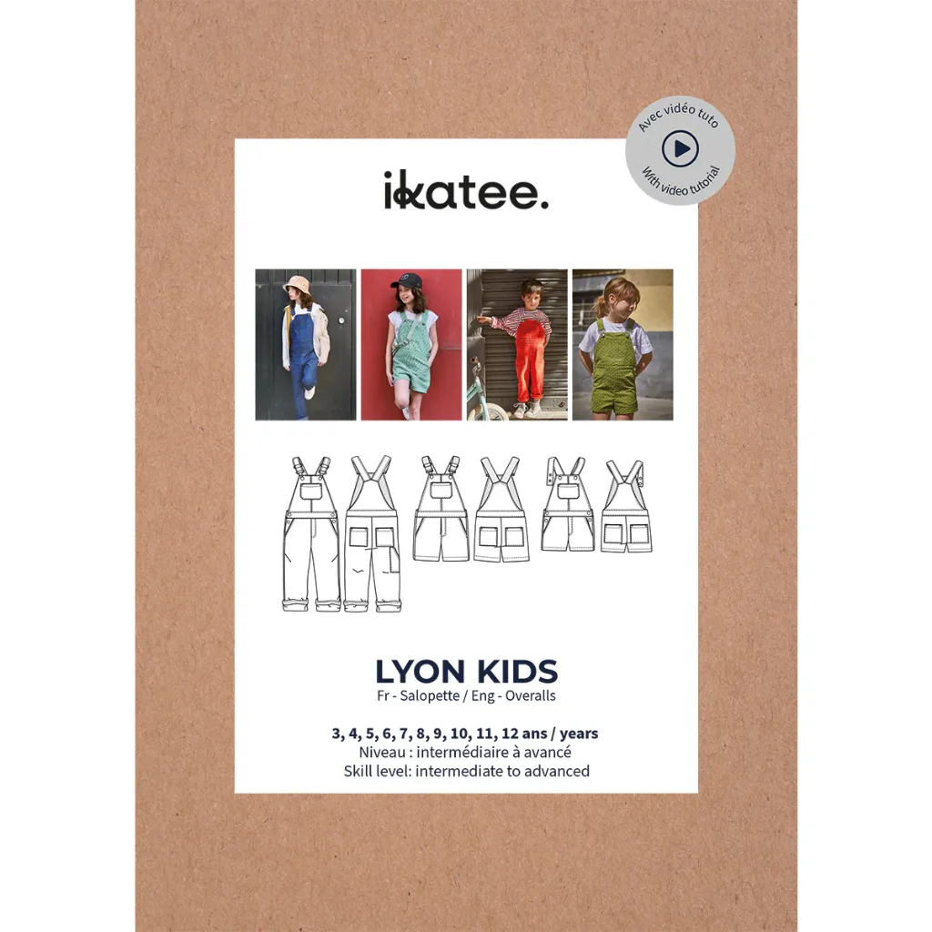 [Lyon Kids] Ikatee - Patron Couture Enfant Salopette "Lyon Kids" du 3 au 12 ans
