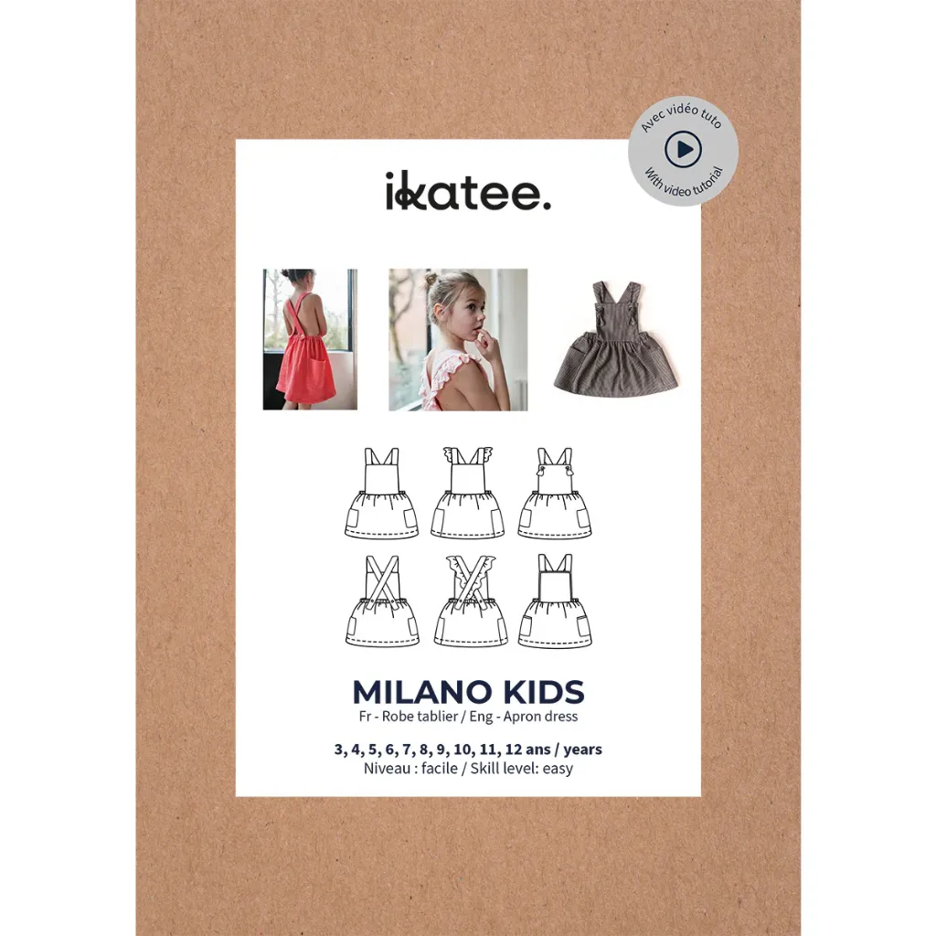 [Milano Kids] Ikatee - Patron Couture Enfant Robe "Milano Kids" du 3 au 12 ans