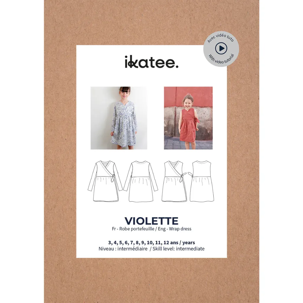 [Violette] Ikatee - Patron Couture Enfant Robe "Violette" du 3 au 12 ans