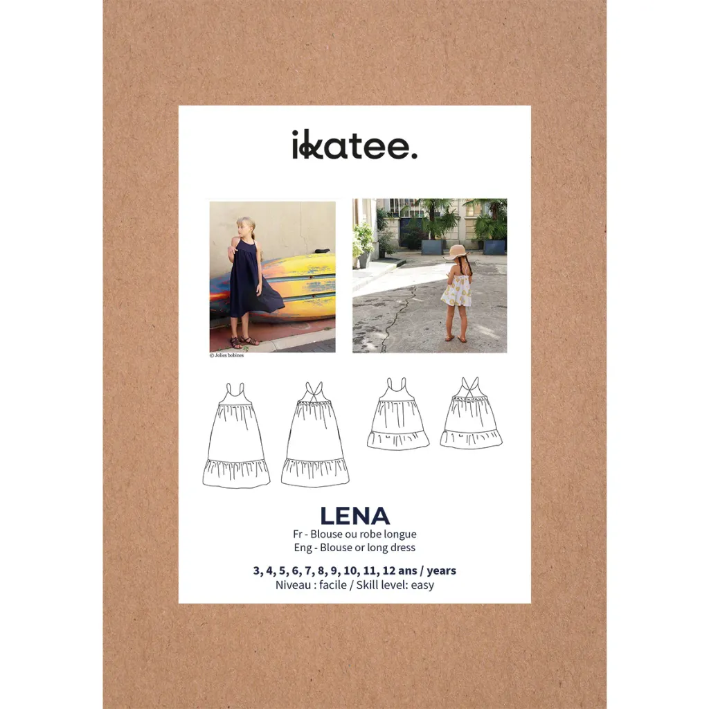 [Lena] Ikatee - Patron Couture Enfant Top et Robe "Léna" du 3 au 12 ans