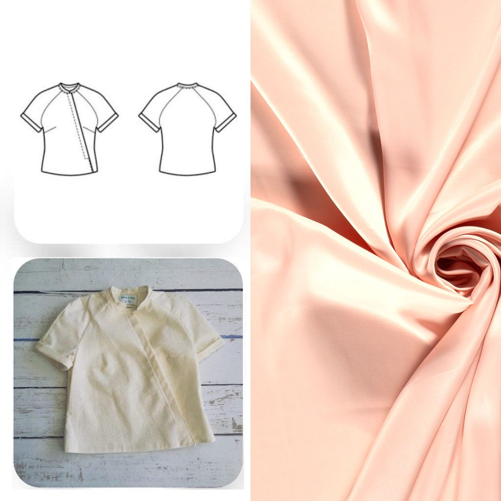 Christine Charles – Kit Couture Top Raglan Ismérie Rose Saumon