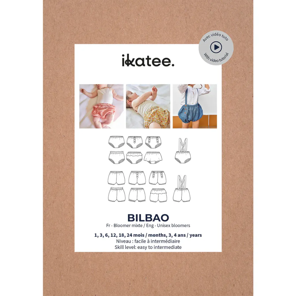 [Bilbao] Ikatee - Patron Couture Bébé Bloomer "Bilbao" du 1 mois au 4 ans
