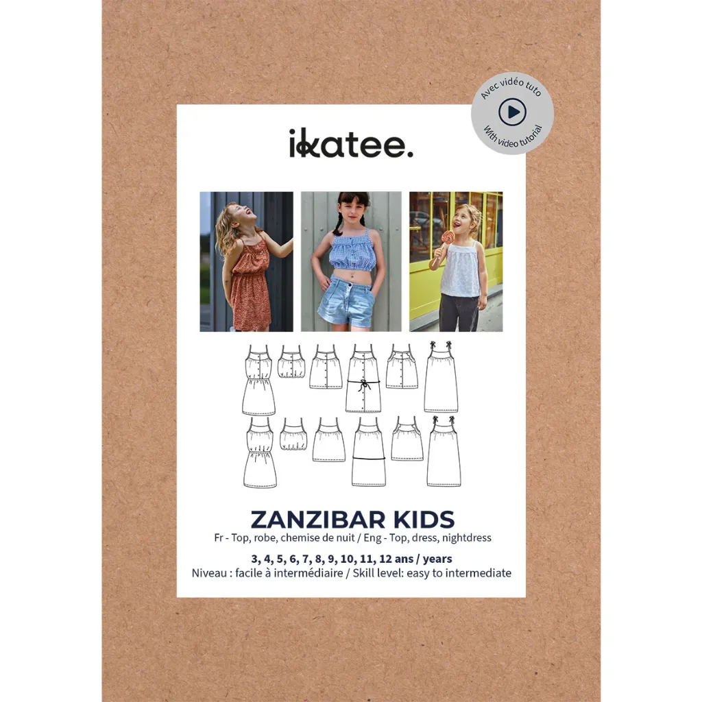 [Zanzibar Kids] Ikatee - Patron Couture Enfant Blouse et Robe "Zanzibar Kids" du 3 au 12 ans