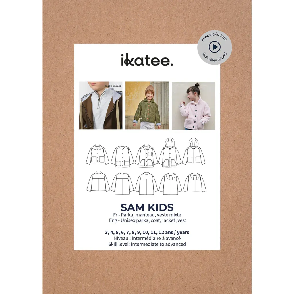 [Sam Kids] Ikatee - Patron Couture Enfant Parka, Veste et Manteau Mixte "Sam Kids" du 3 au 12 ans