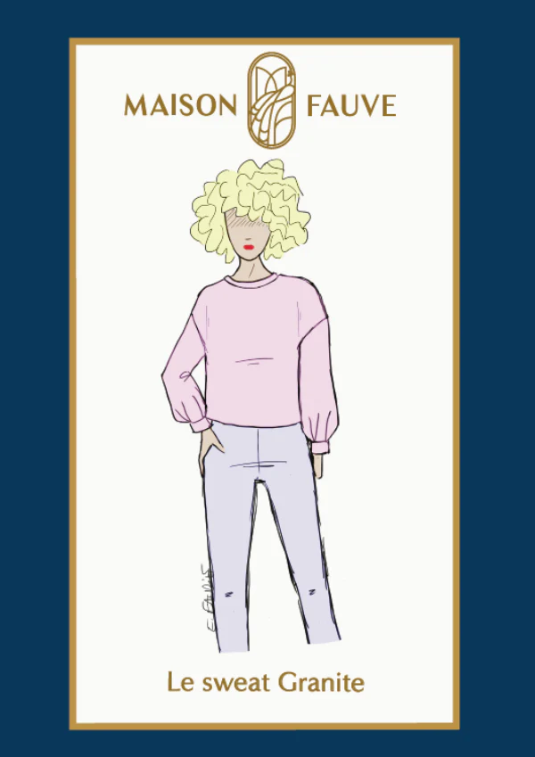 Maison Fauve "Granite" - Patron Couture Femme Sweat du 34 au 52