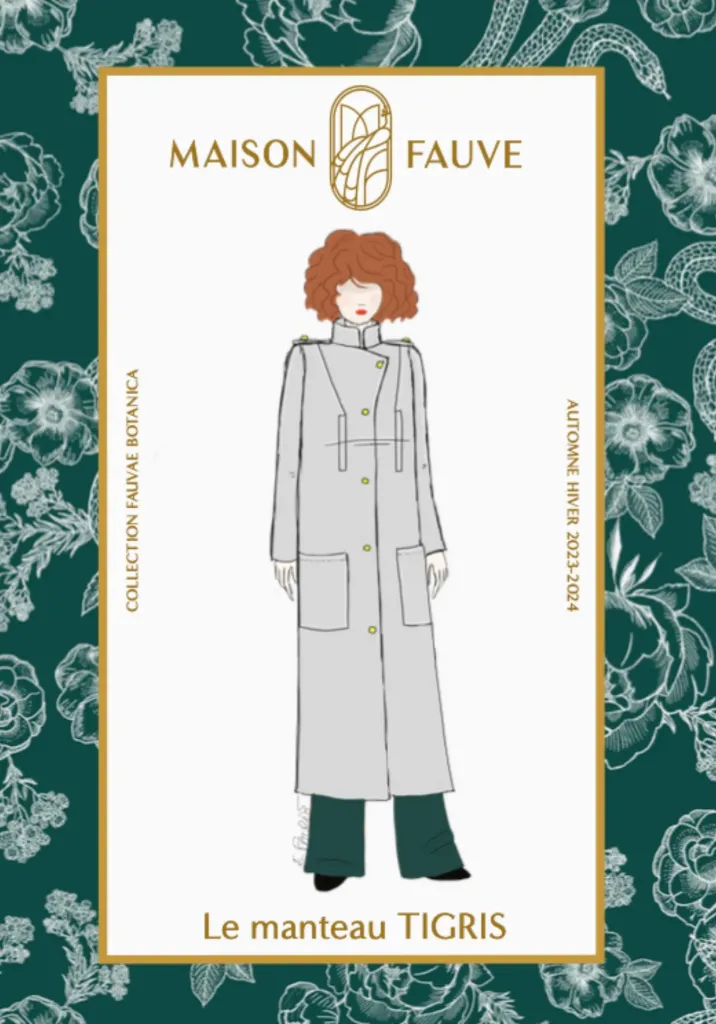 Maison Fauve "Tigris" - Patron Couture Femme Manteau du 34 au 52