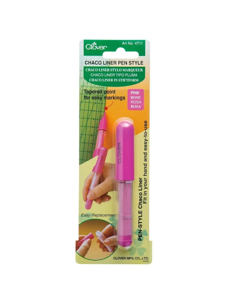 Clover - Stylo Marqueur Craie Chaco Liner Coloris Rose