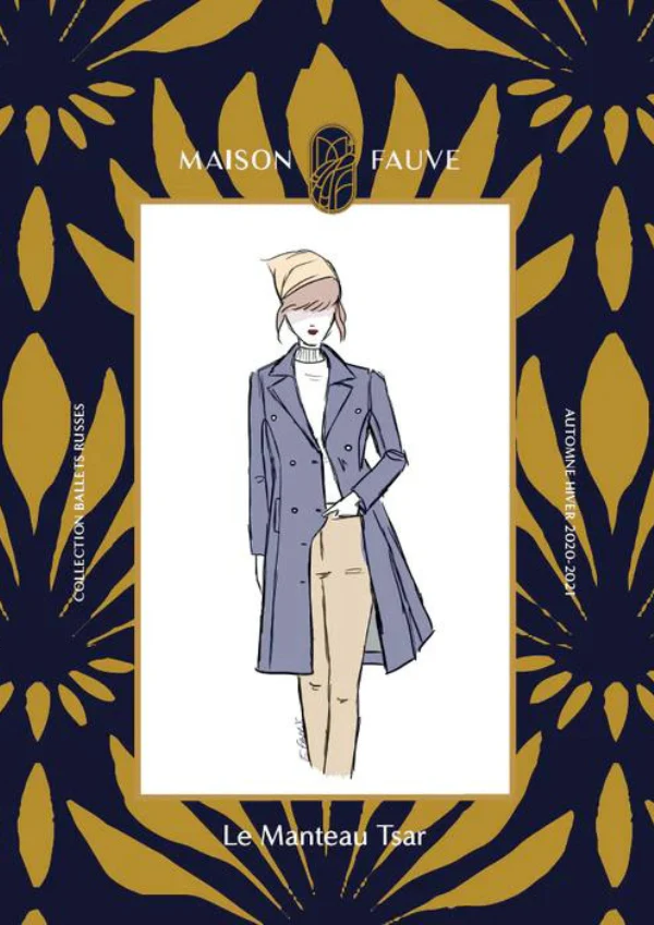 [Tsar] Maison Fauve "Tsar" - Patron Couture Femme Manteau ou Veste du 34 au 52