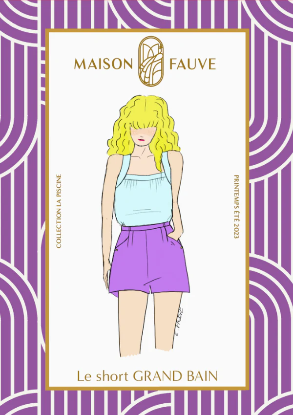 [Grand Bain] Maison Fauve "Grand Bain" - Patron Couture Femme Short du 34 au 52