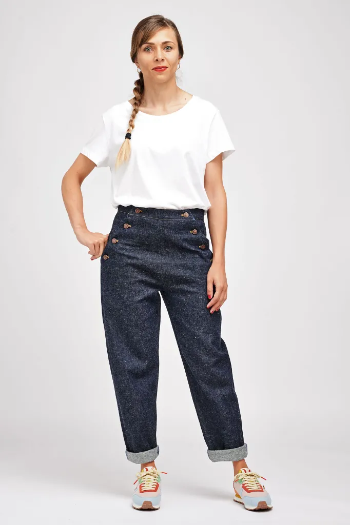 [Nout] I Am Patterns "Nout" – Patron Couture Femme Pantalon à Pont du 36 au 46