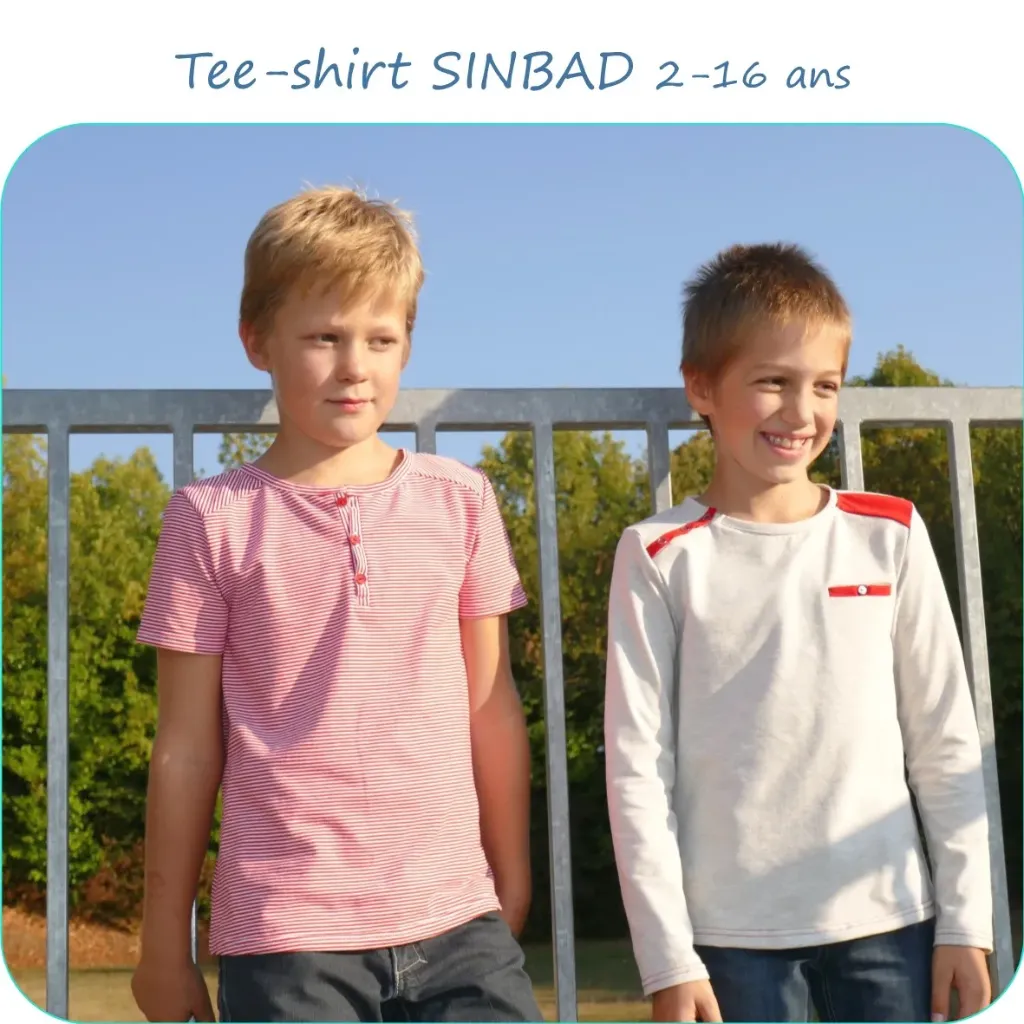 Petits D'om "Sinbad" – Patron Couture Enfant T-shirt du 2 au 16 ans