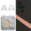 Christine Charles – Kit Couture Veste Armélia Couleur Noir et Cuivre