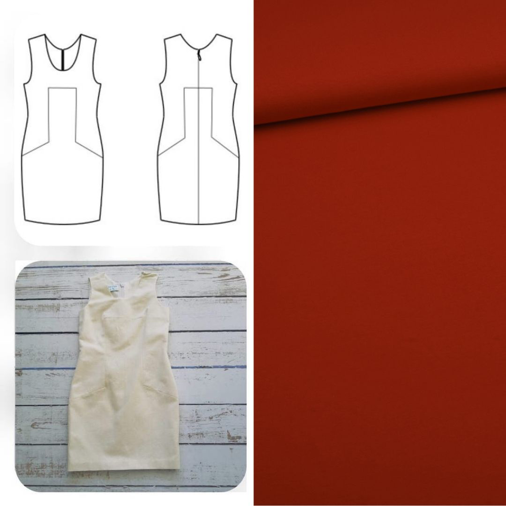[Catalina] Christine Charles – Kit Couture Robe Catalina Couleur Rouge Profond