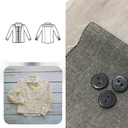 Christine Charles – Kit Couture Chemise Adelise Uni Couleur Gris Clair et Gris Anthracite