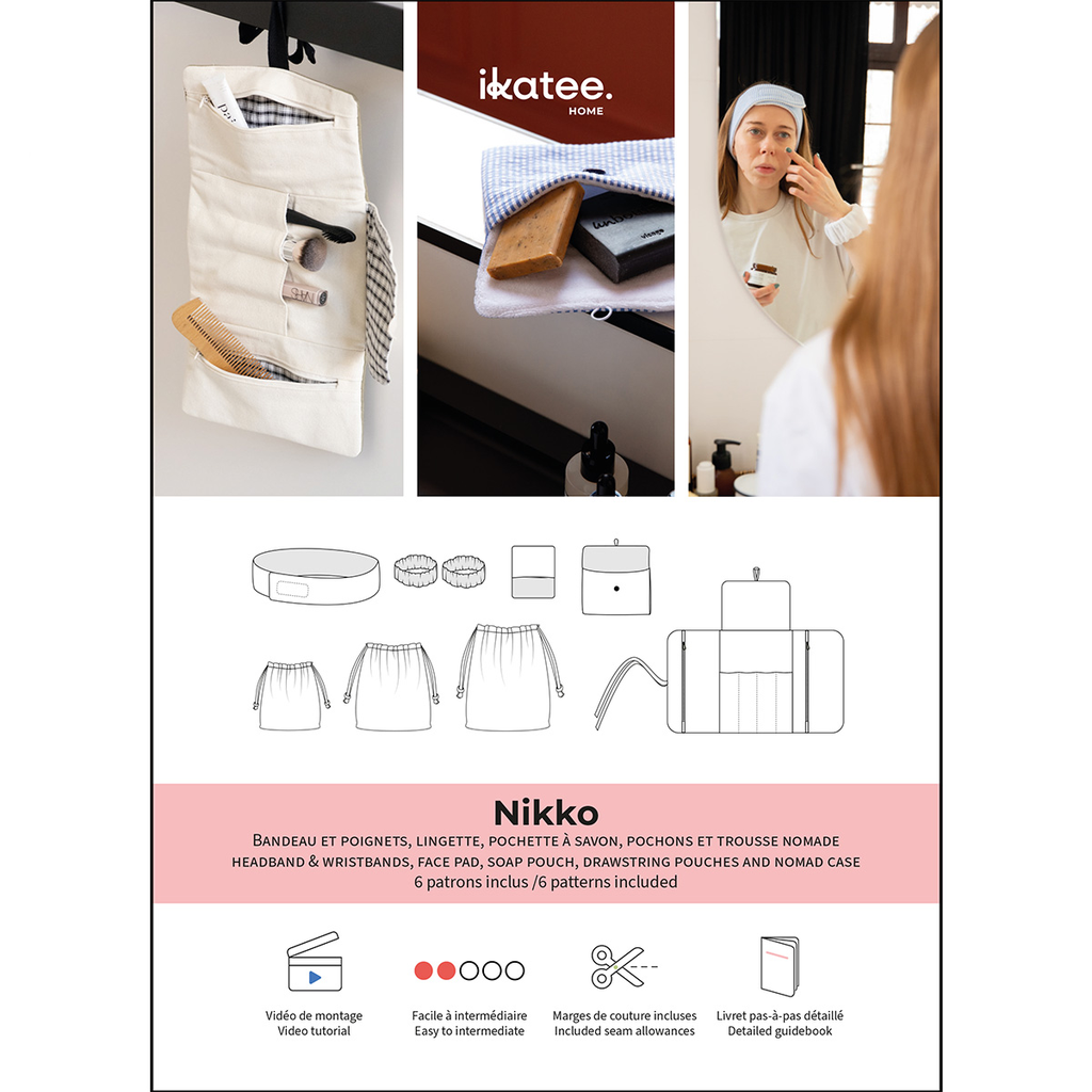 Ikatee - Patron Couture Accessoires de Salle de Bains "Nikko"
