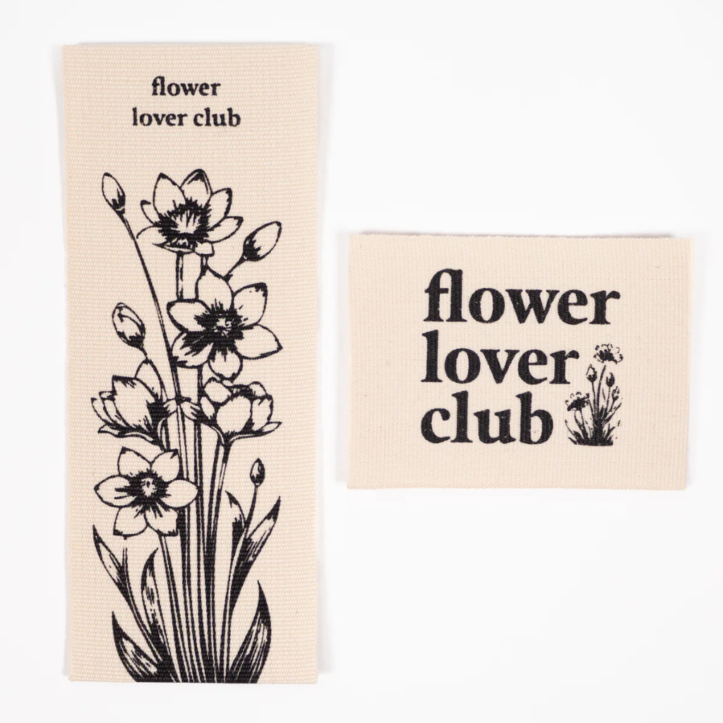 Ikatée - Duo des Étiquettes Imprimés "Flower lover club"
