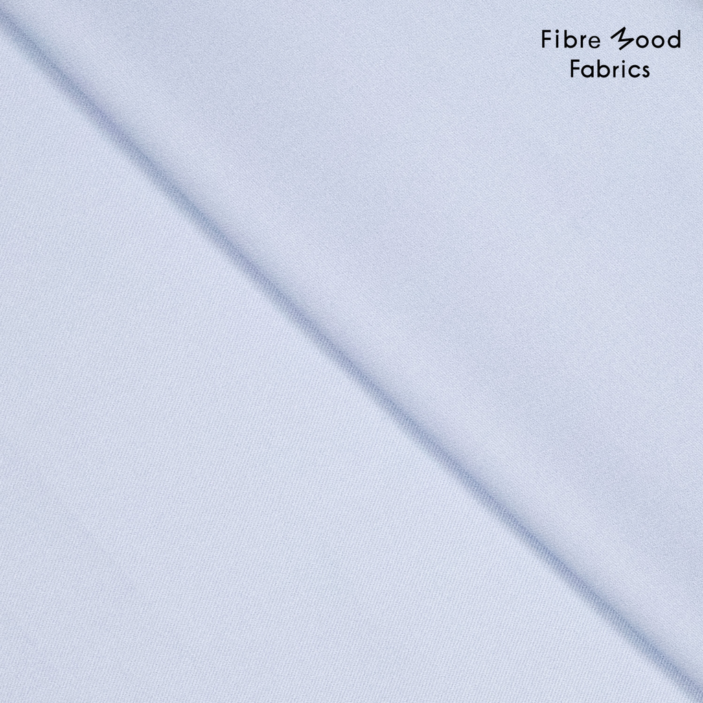 Fibre Mood - Tissu Sergé de Coton Uni Bleu Clair "Jacoba" - 10 cm