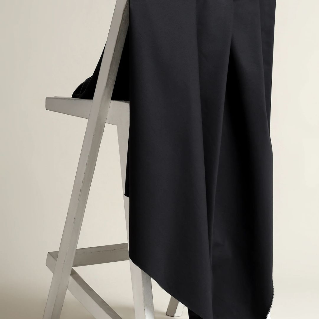 Atelier Brunette – Tissu Coton Chino  "Deep Charcoal" - 10 cm