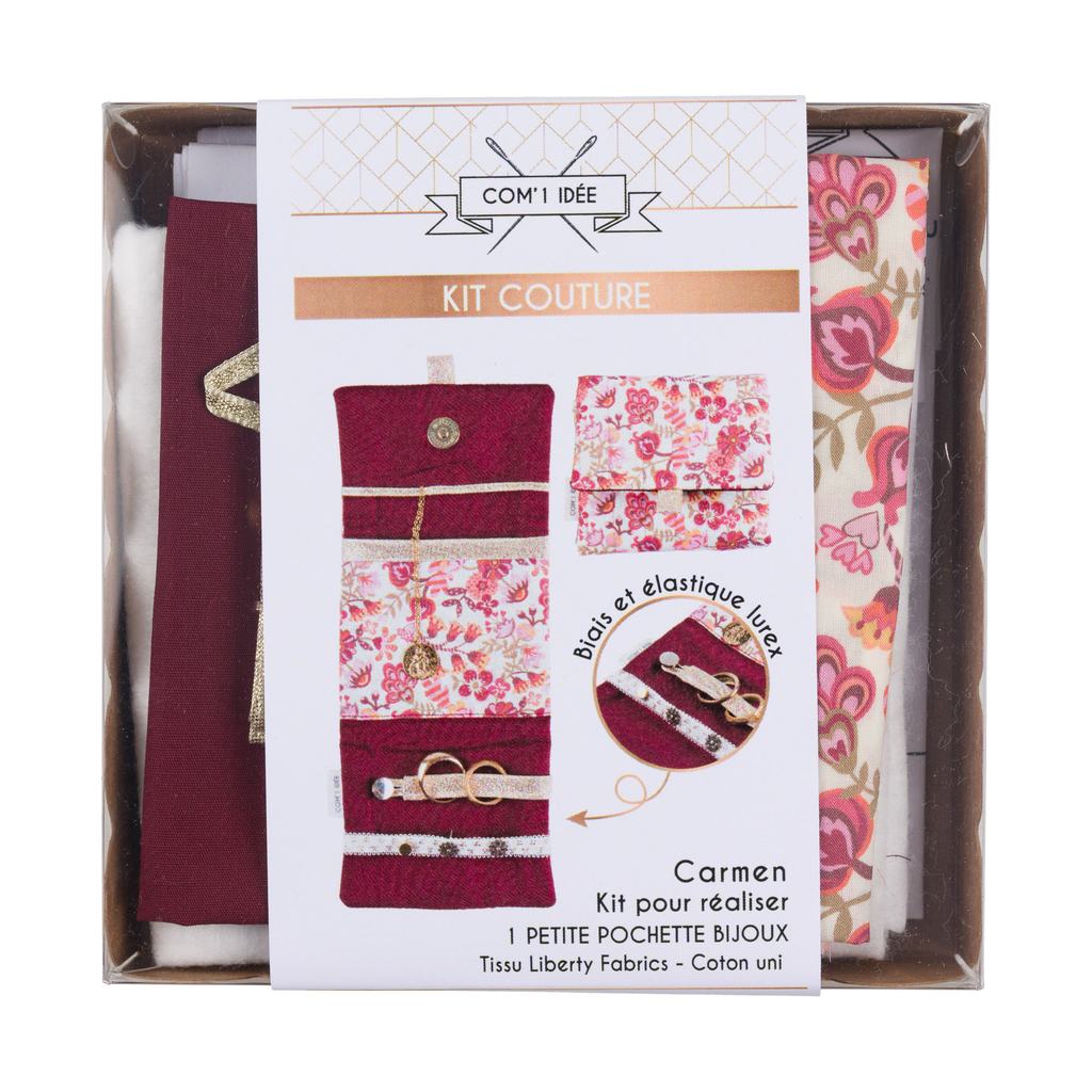 Com'1 Idée - "Carmen" - Kit Couture Pochette à Bijoux