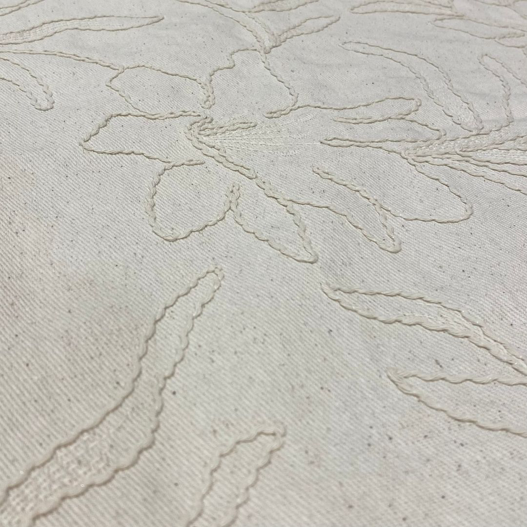 [Luana col 30] Sélection Coup de Coudre - Gabardine Brodé Luana Ecru - 10 cm