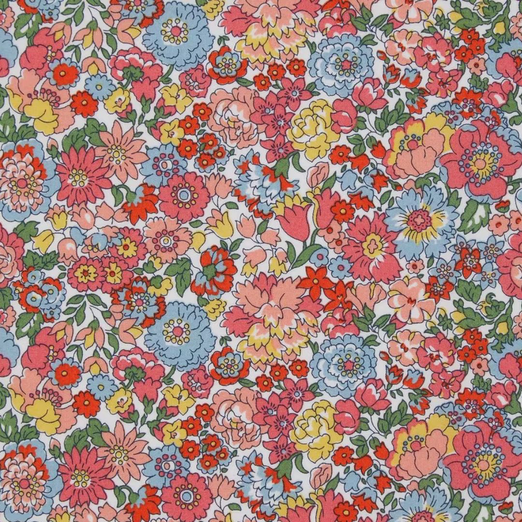 Liberty London – Tissu Nell Annie and May Tana Lawn Coton Coloris Rose - 10 cm