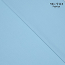 Fibre Mood - Tissu Popeline de Coton Lavé "Hamsa" Uni Couleur Bleu Clair - 10 cm