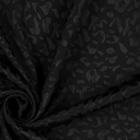 Sélection Coup de Coudre – Tissu Jacquard de Viscose Léopard Uni Noir - 10 cm