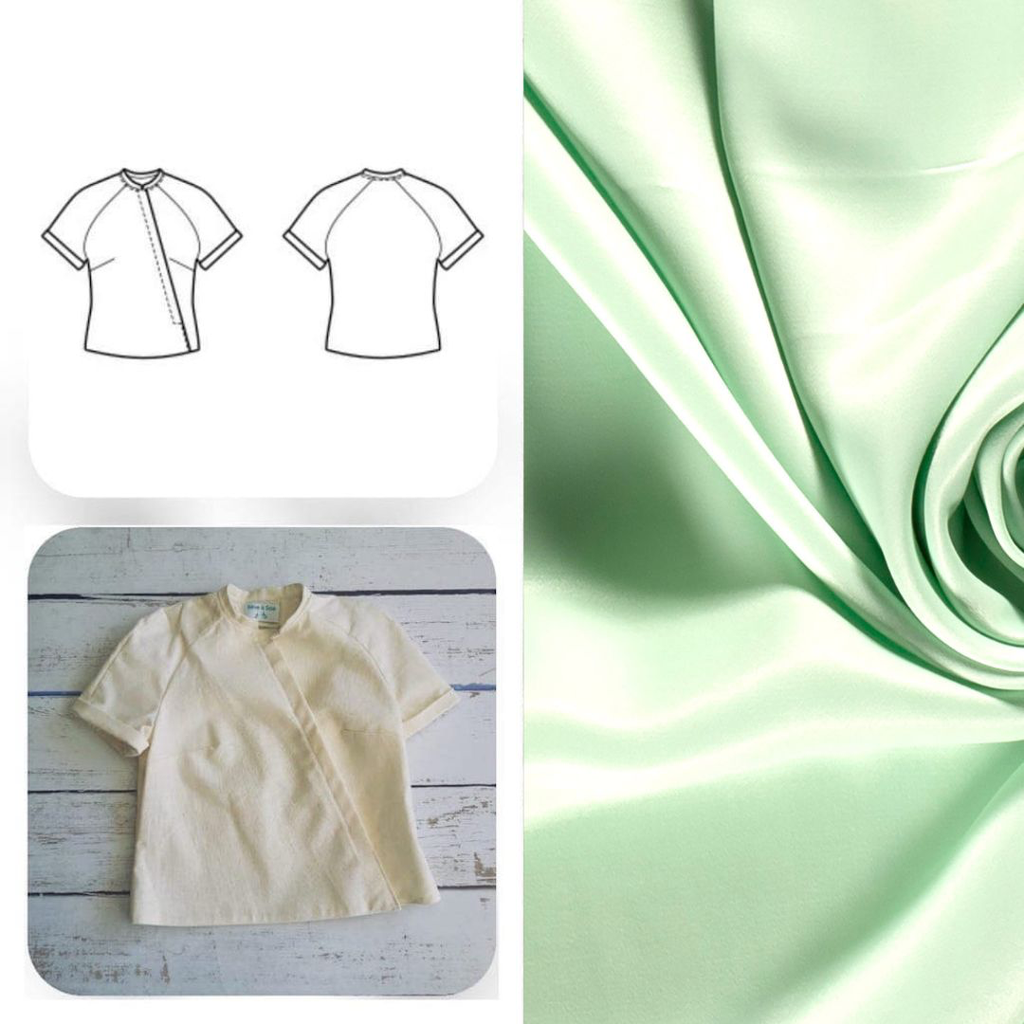 Christine Charles – Kit Couture Top Raglan Ismérie Vert Menthe