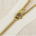 Fermeture à Glissière Métal n°5 Bronze Non Séparable Couleur Ecru 18 cm