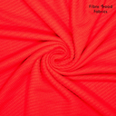 Fibre Mood – Tissu Maille de Coton «Tasha» Uni Rouge Feu  - coupon 0,8 m