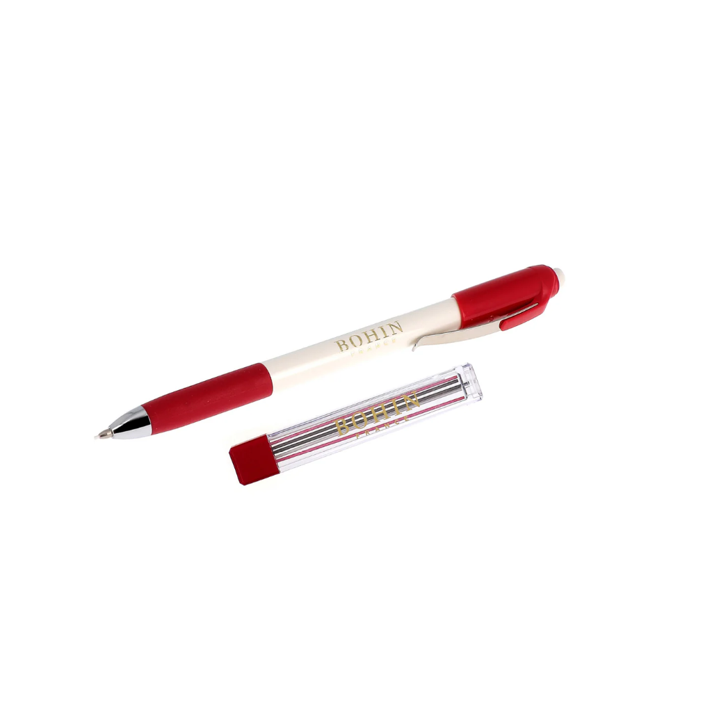 [90795] Bohin – Stylo Crayon Craie Porte-mines Fin et 6 Mines Assorties (ø 0,9 mm)