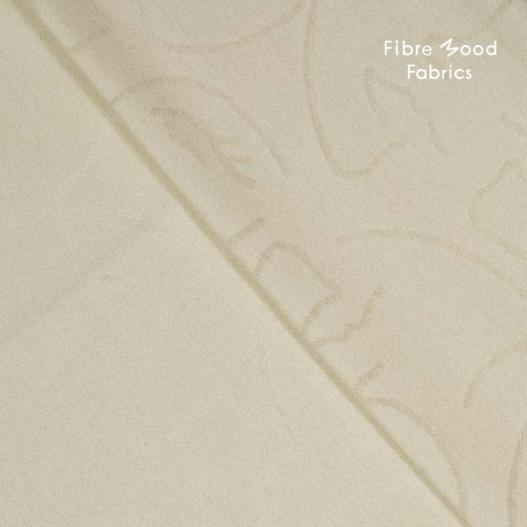 Fibre Mood - Tissu Jacquard de Coton "Samira" Couleur Crème Imprimé Visages - 10 cm