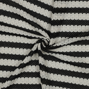 Sélection Coup de coudre – Tissu Maille Jacquard à Rayures Blanches et Noires avec Luréx - 10 cm
