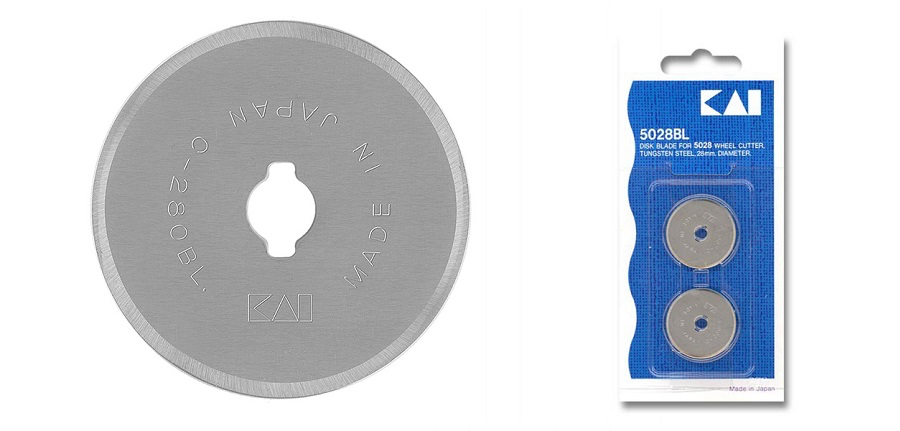 Kai Professionnel – Lame de Rechange pour Cutter Rotatif N5028 (28 mm) - Lot de 2