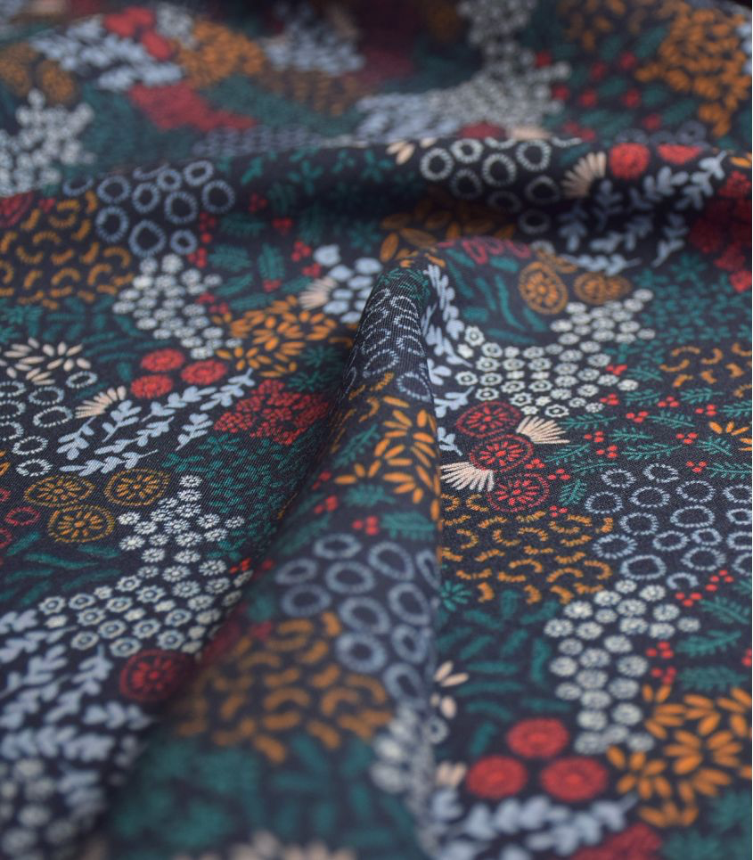 Cousette – Tissu Viscose Imprimé « Botanical Garden » - 10 cm