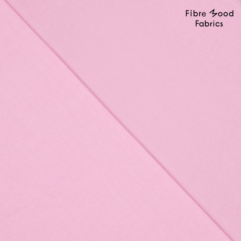 Fibre Mood – Tissu Popeline de Coton Lavé « Jazz » Uni Couleur Rose Bonbon - 10 cm