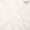 Fibre Mood - Tissu Popeline de Coton "Zoey" Imprimé Rayures Oranges Fines sur le Fond Blanc - 10 cm