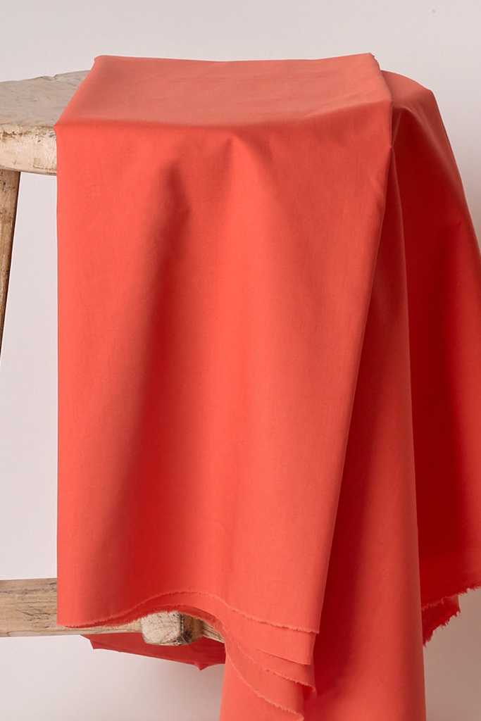 [ABPO06] Atelier Brunette - Popeline de Coton "Poppy Tangerine"- 10 cm