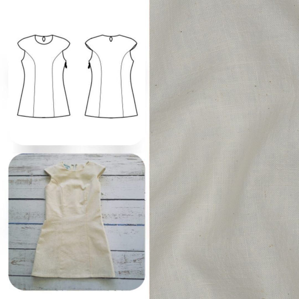 [Yselda 01006.077] Christine Charles – Kit Couture Robe Yselda Couleur Ecru