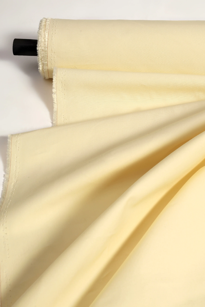 [ABCB01] Atelier Brunette - Tissu Coton Bambou Uni "Vanilla Ice"- 10 cm