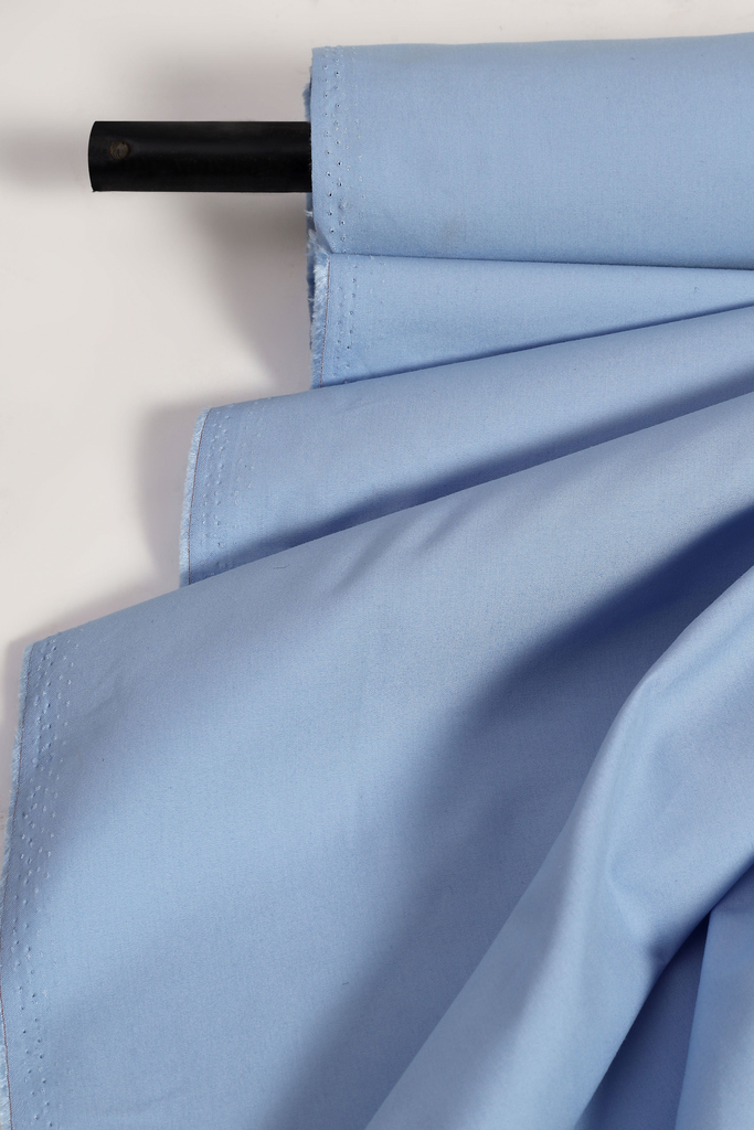 [ABCB04] Atelier Brunette - Tissu Coton Bambou Uni "Blue Sky"- 10 cm