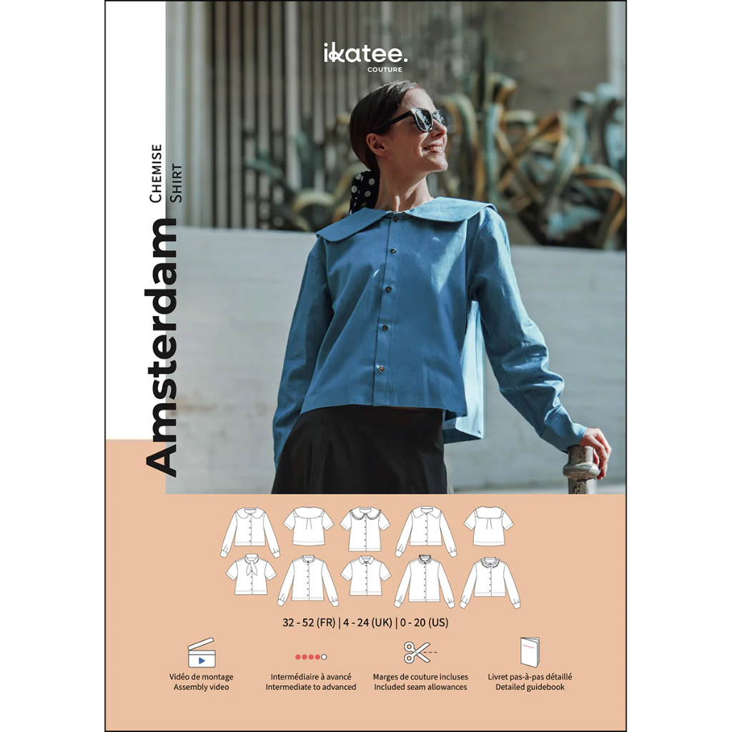 Ikatee - Patron Couture Femme Chemise "Amsterdam" du 32 au 52