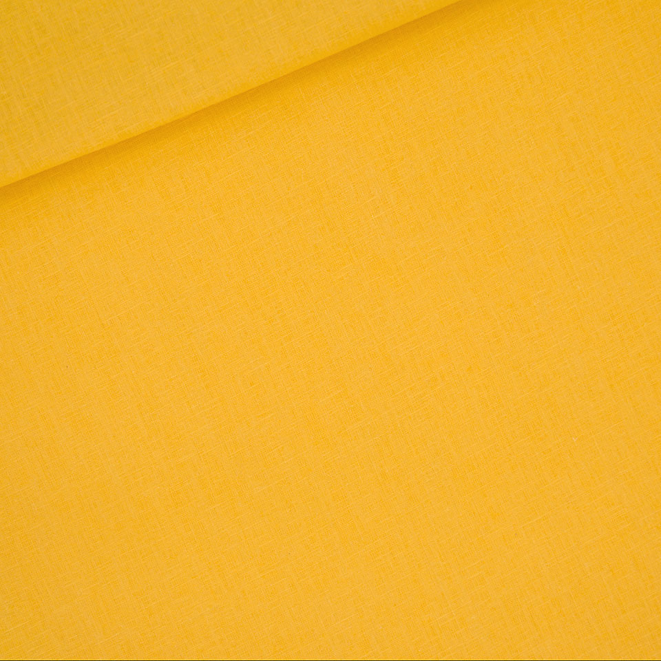 See You at Six – Tissu Mélange Lin et Viscose Uni Couleur Jaune Ballon - 10 cm