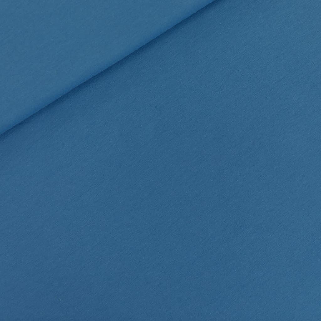 See You at Six – Tissu French Terry Coton Uni Couleur Bleu Côte Pacifique - 10 cm