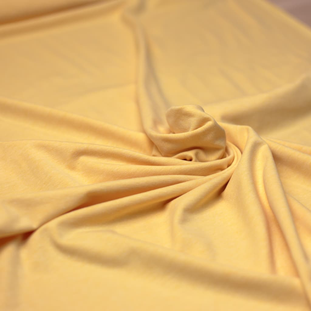 [03252 jaune] Sélection Coup de Coudre – Tissu Jersey Coton Uni Jaune - coupon 0,9 m