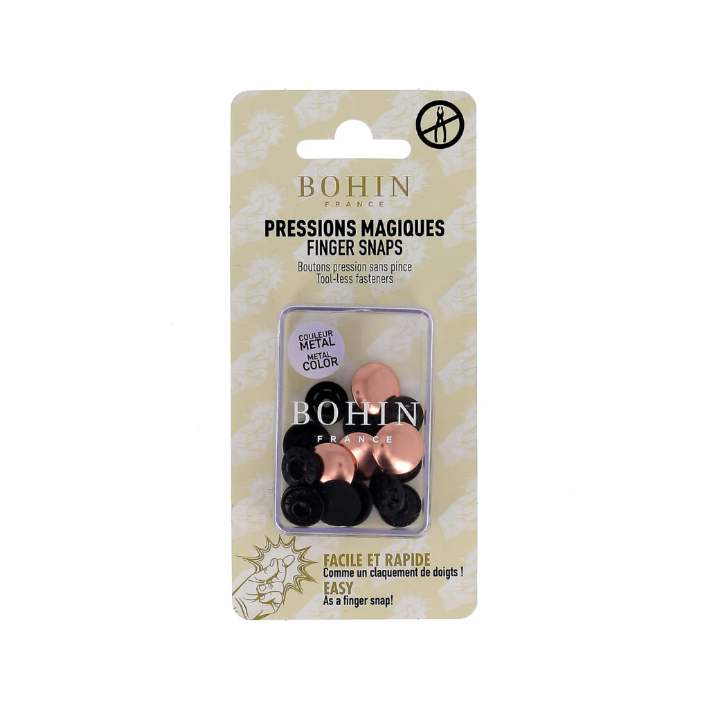 [71790] Bohin - Pressions Magiques Métal Coloris Or Rose (14 mm)