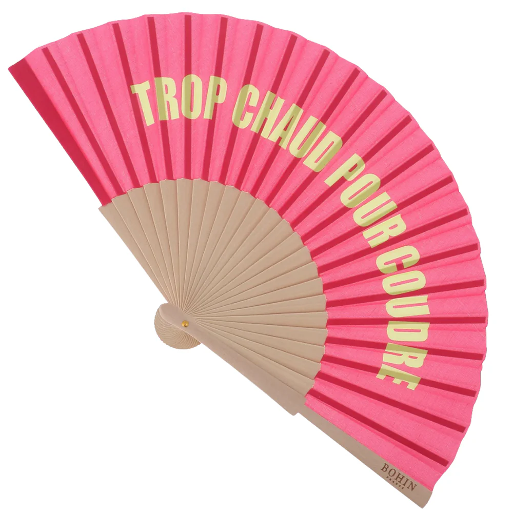 [99954] Bohin - Eventail "Trop Chaud Pour Coudre" Rose Fuchsia