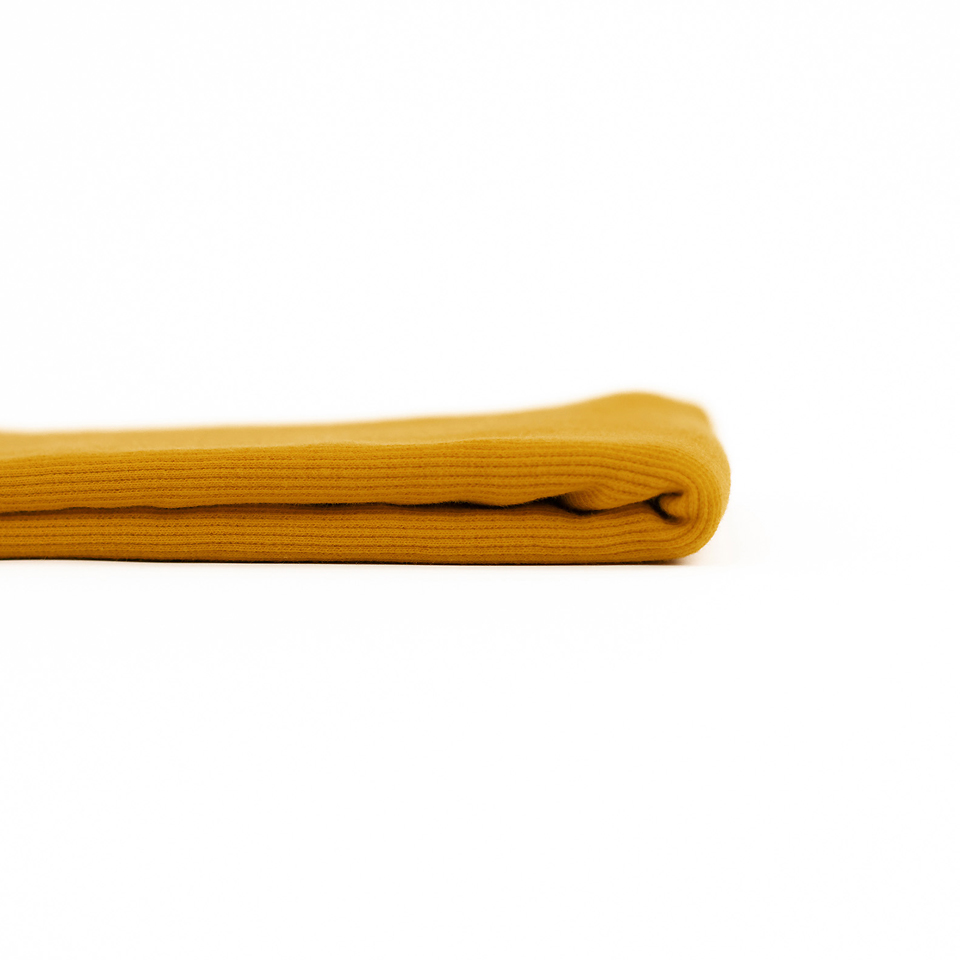 [03214.038.R] See You at Six – Tissu Jersey Bord-Cotes Uni Couleur Lemon Curry - 10 cm