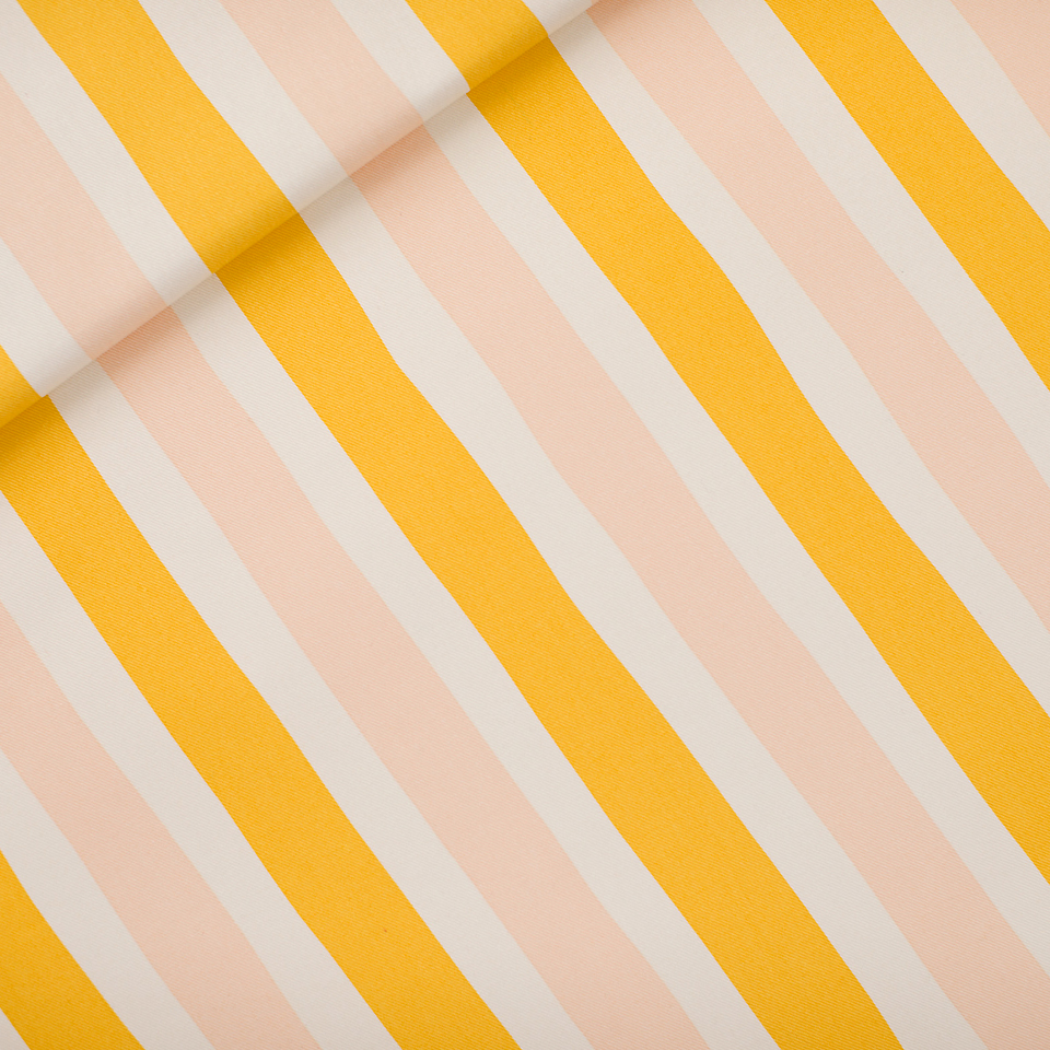 See You at Six – Tissu Toile de Coton Gabardine Imprimé « Verticals MW » - 10 cm